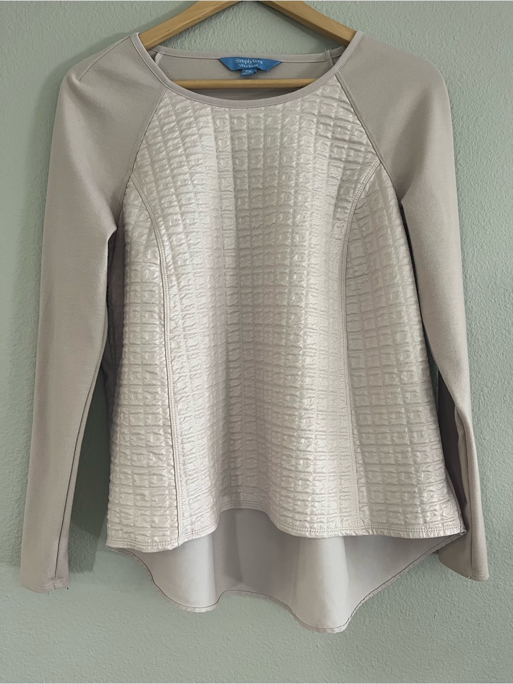 Simply Vera Vera Wang Rose Long Sleeve Top